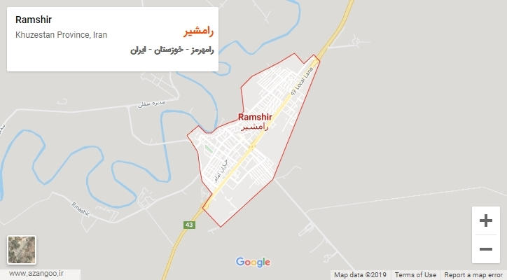 شهر رامشیر بر روی نقشه