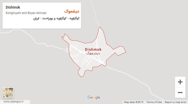 شهر دیشموک بر روی نقشه