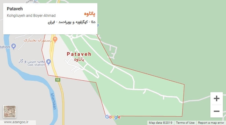 شهر پاتاوه بر روی نقشه