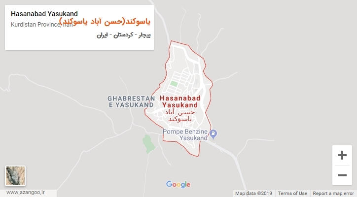شهر یاسوکند(حسن آباد یاسوکند) بر روی نقشه