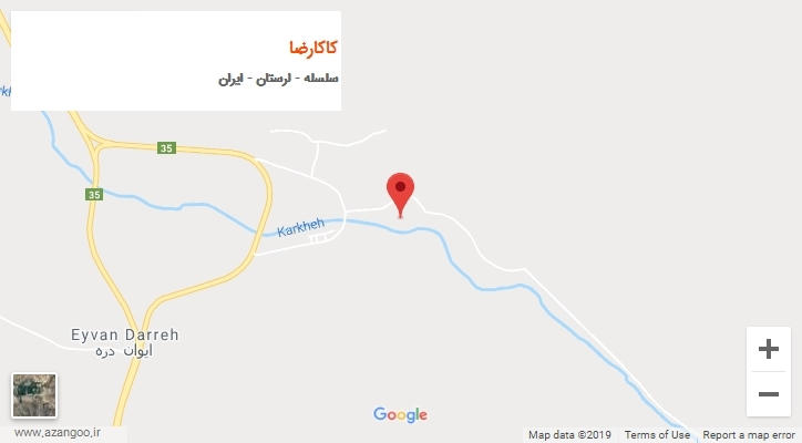 شهر کاکارضا بر روی نقشه