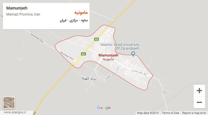 شهر مامونیه بر روی نقشه