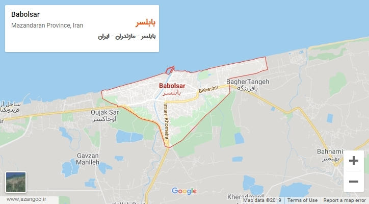 شهر بابلسر بر روی نقشه