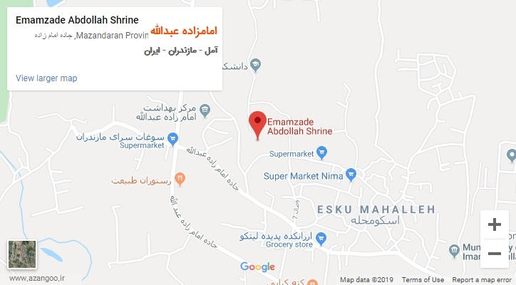 شهر امامزاده عبدالله بر روی نقشه