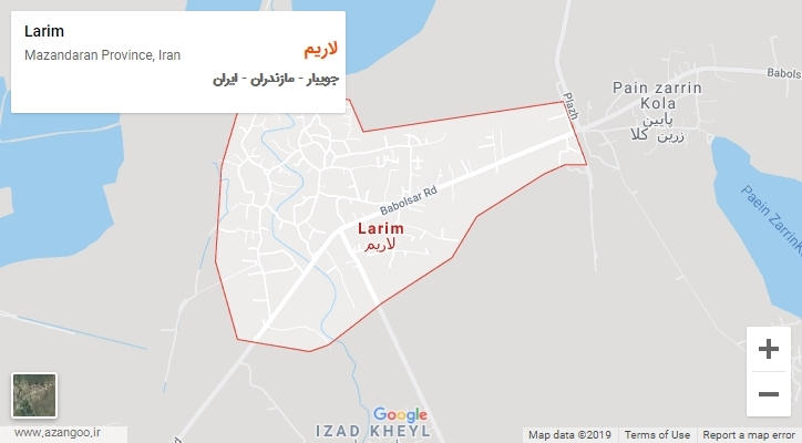شهر لاریم بر روی نقشه