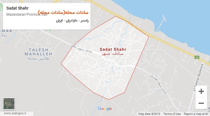 شهر سادات محله(سادات محله) بر روی نقشه
