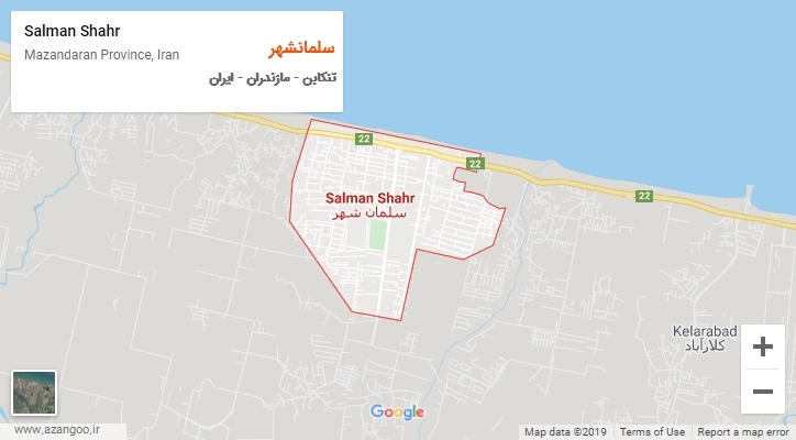 شهر سلمانشهر بر روی نقشه