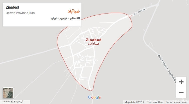 شهر ضیاآباد بر روی نقشه