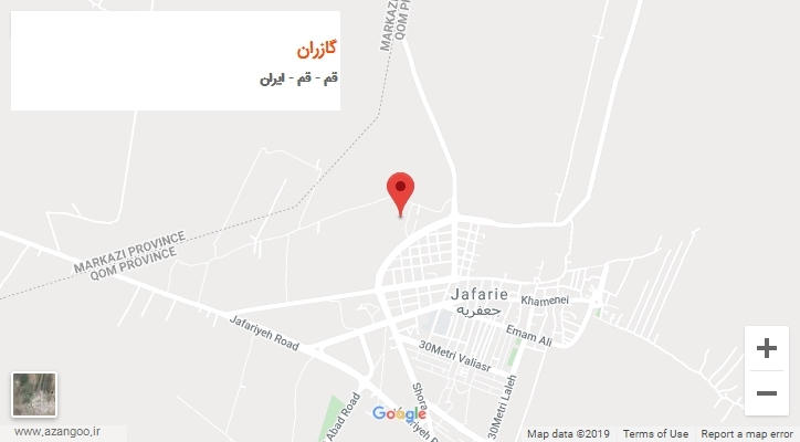 شهر گازران بر روی نقشه