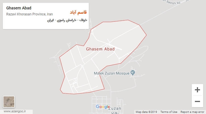 شهر قاسم آباد بر روی نقشه