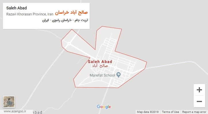 شهر صالح آباد خراسان بر روی نقشه