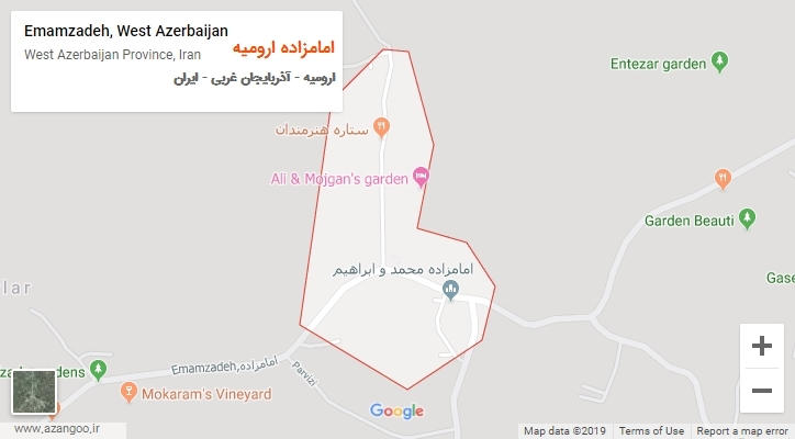 شهر امامزاده ارومیه بر روی نقشه