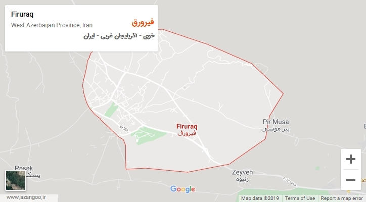 شهر فیرورق بر روی نقشه