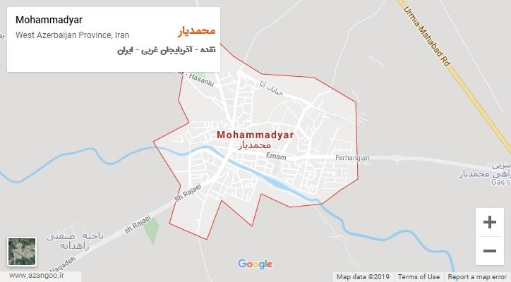 شهر محمدیار بر روی نقشه