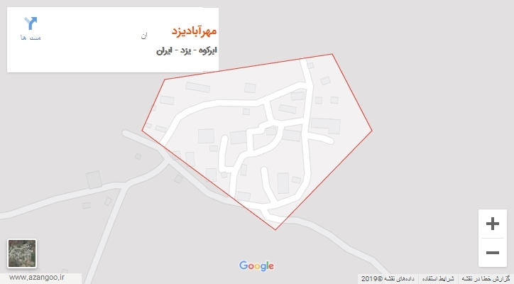شهر مهرآبادیزد بر روی نقشه