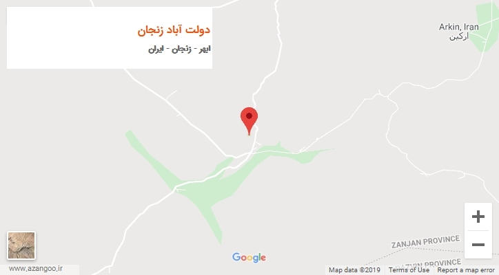 شهر دولت آباد زنجان بر روی نقشه